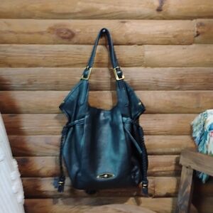 Elliot Luca - L Gorgeous Black Leather Shoulder Bag purse